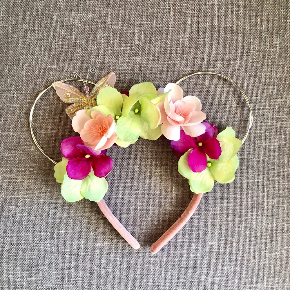 Flower crown Mickey Mouse ears